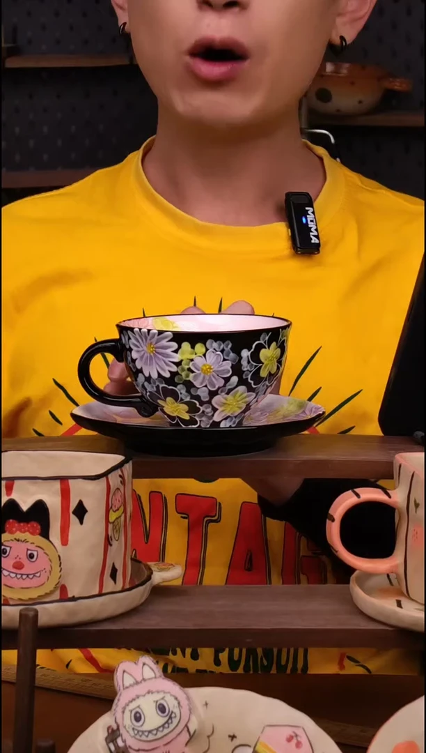 杯子景德镇可爱设计师款陶瓷（咖啡杯碟）