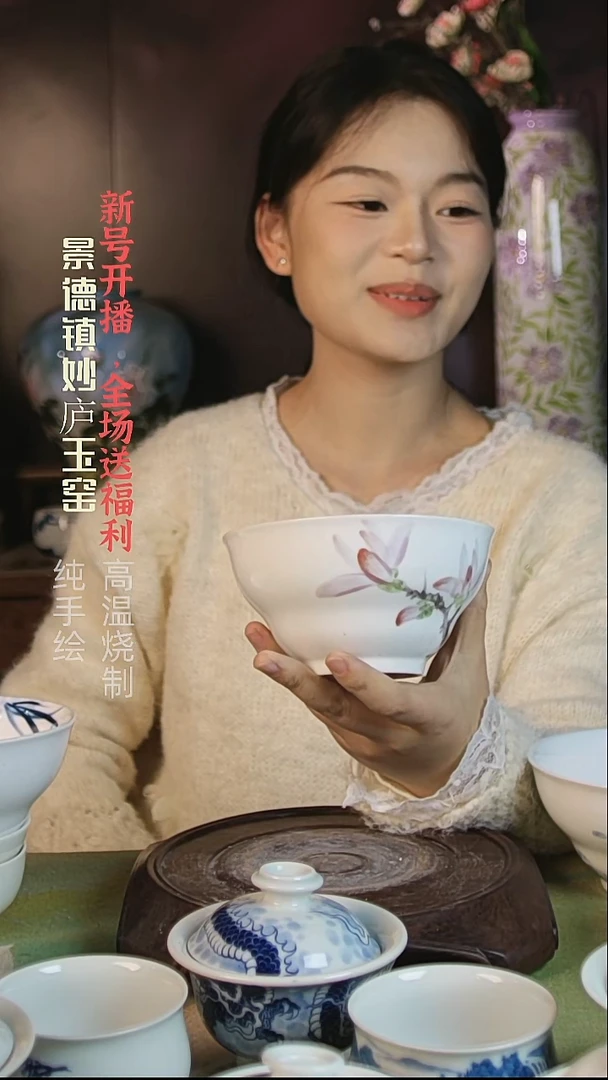 盘陶妙庐玉窑葫芦饭碗