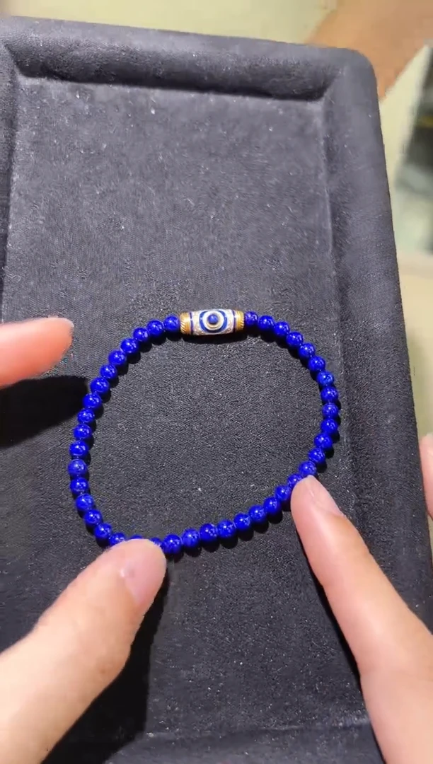 【闪购商品】青金石手链银S925镶嵌0119s056多样性发一