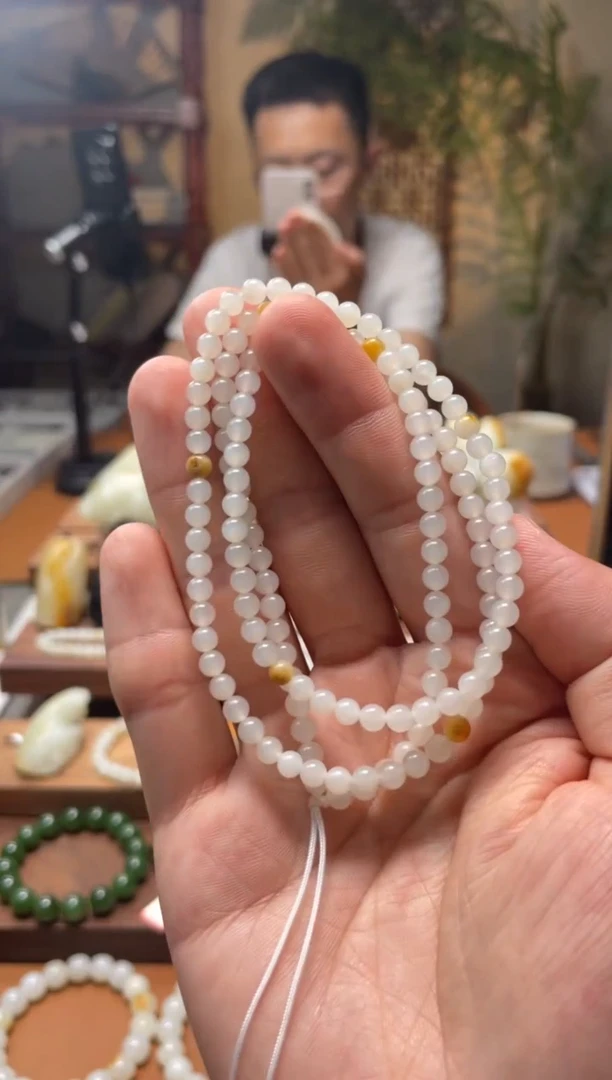 和田玉（糖玉）未镶嵌项链130   4.6M白