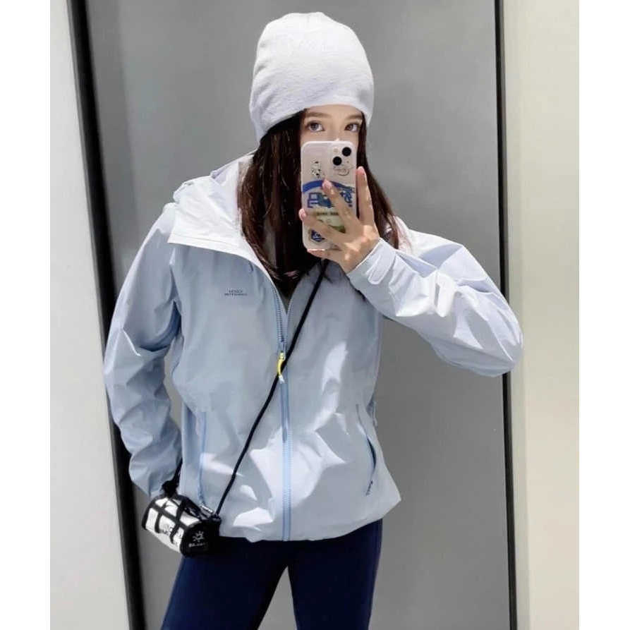 CaKm蓝色冲锋衣款外套女出游春秋防风设计感小众登山服男KSB655