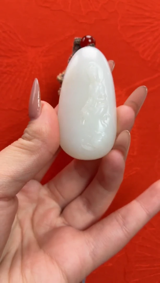 吊坠(不含链)未镶嵌和田玉观音