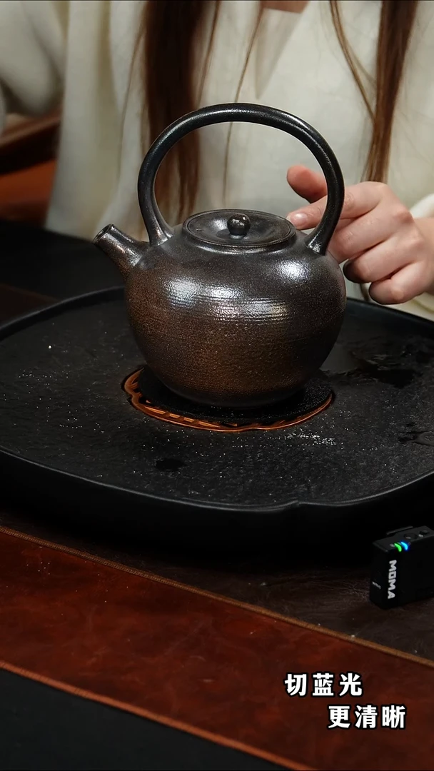 茶壶紫砂周成进 烧水壶提梁37 紫泥柴烧 820毫升