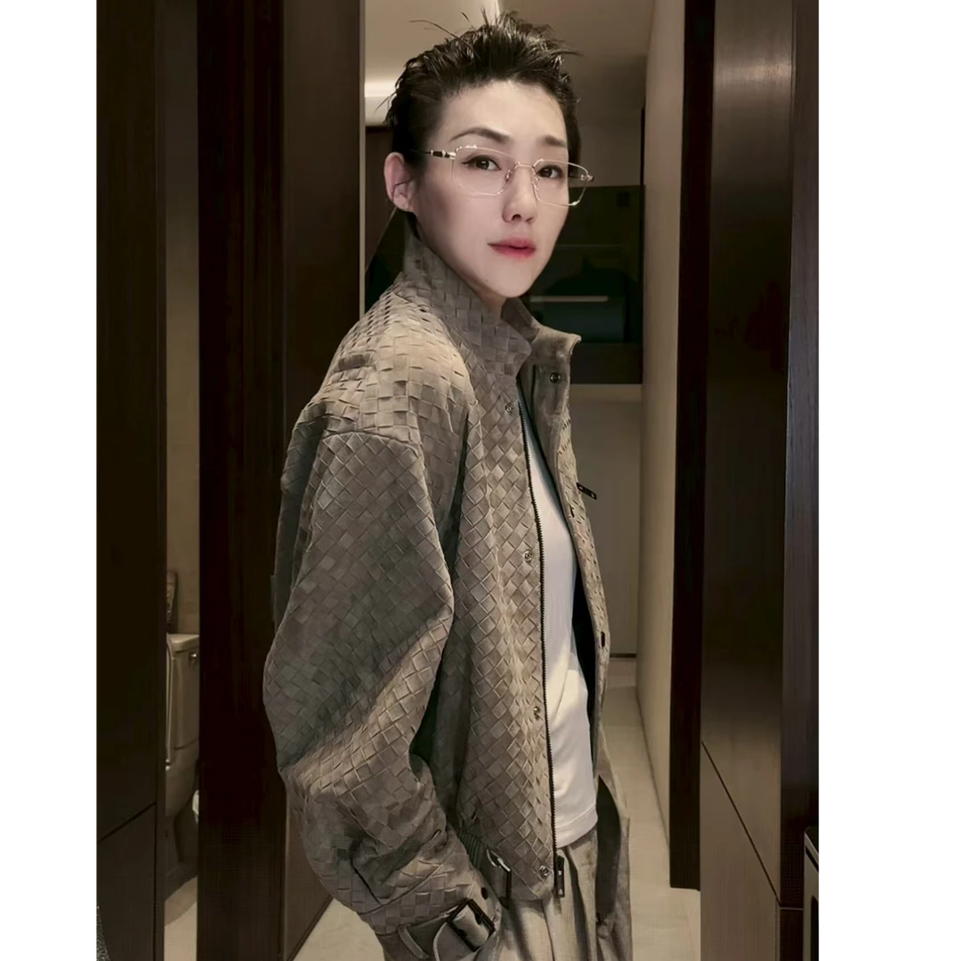 编织 很轻很软 土耳其混种小羊皮 皮衣 WT1070