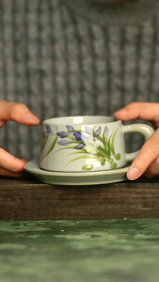 青诗集手工手绘瓷器