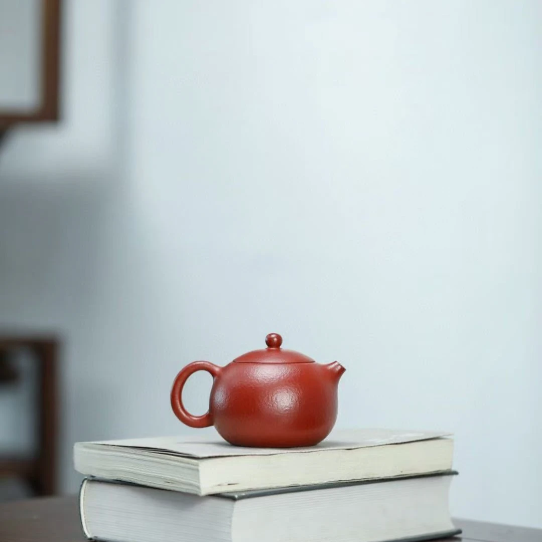 西施壶泡茶壶朱泥壶红泥茶具家用小容量手制泡原矿朱泥茶壶大红