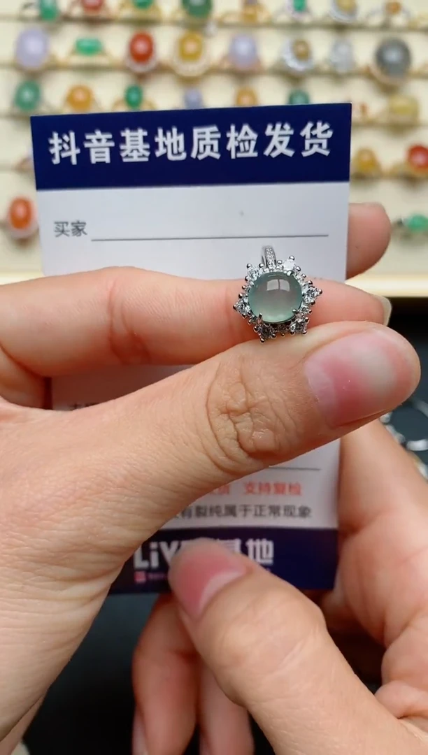 【闪购商品】翡翠戒指银S925镶嵌...........