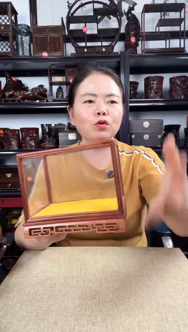 木新玻璃罩老李红木工艺品