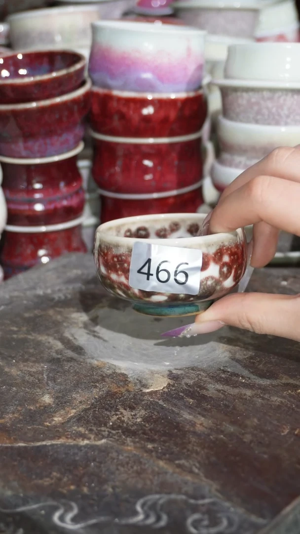 摆件陶精品窑变钧瓷茶器