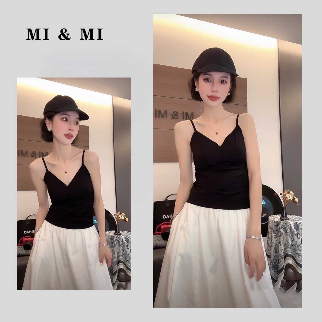 【米米私服】 夏季新款单肩带V领美背 2502-127