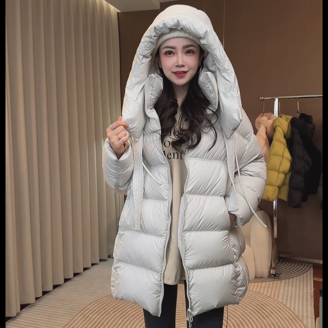 欧洲站  绒子含量90%2024冬季新款韩版面包服宽松龟背羽绒服8823