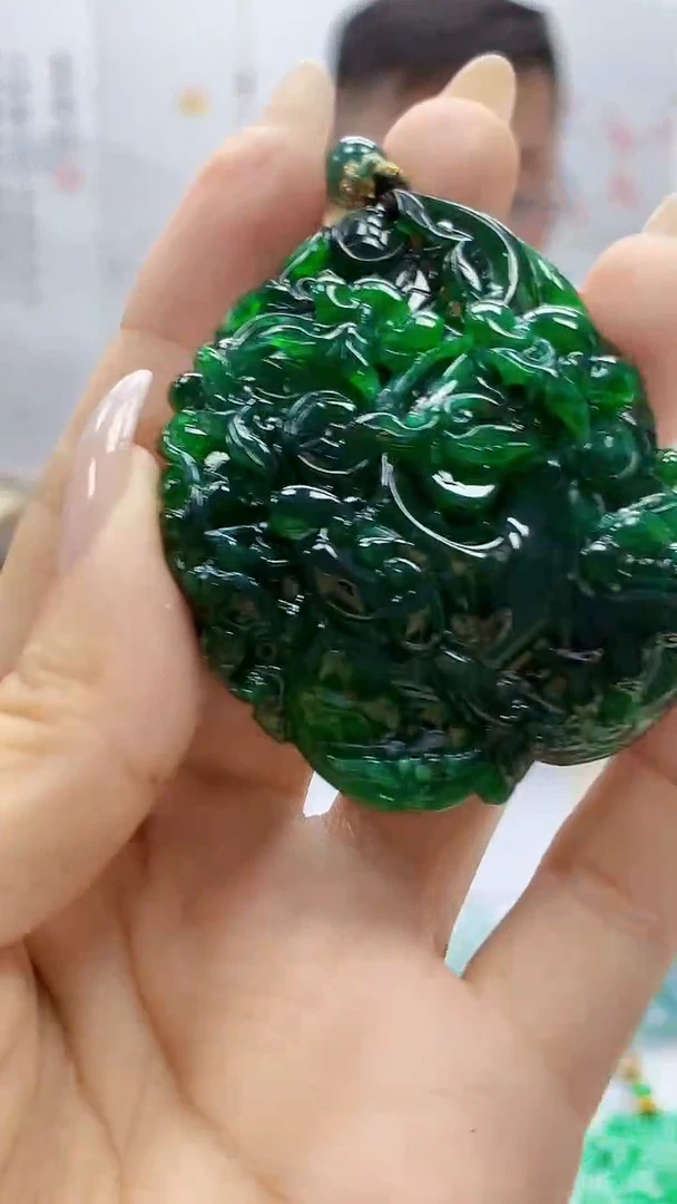 未镶嵌定制翡翠国*4898ty-毛货挂件64