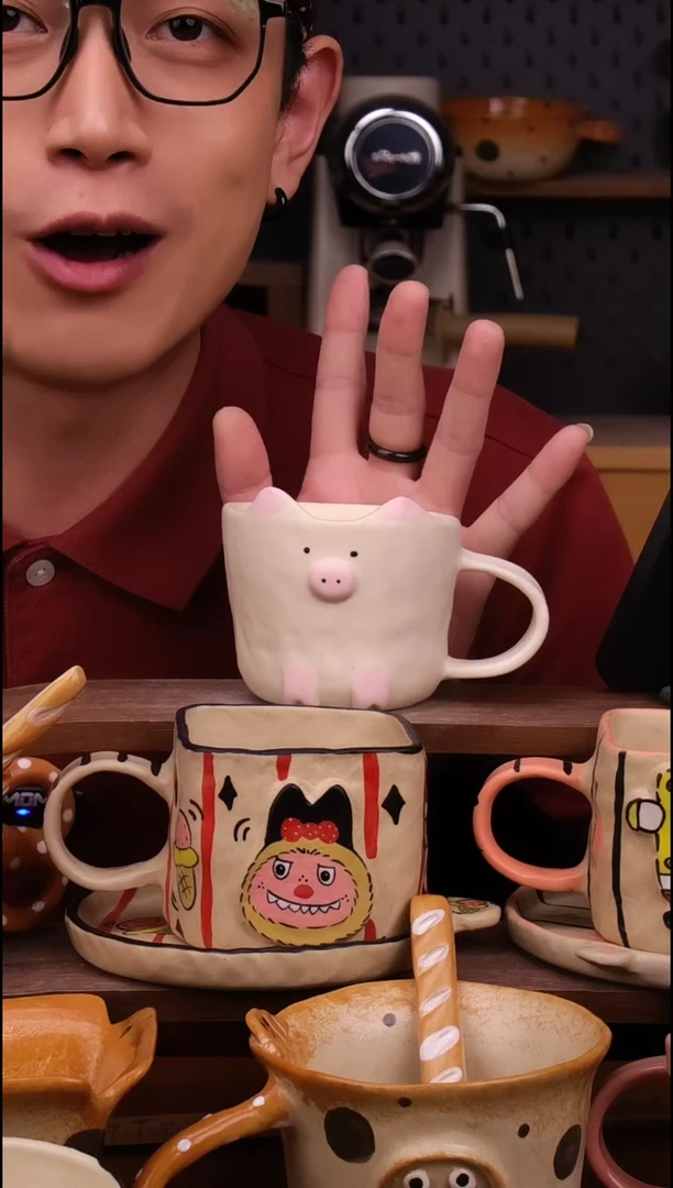 杯子景德镇可爱设计师款陶瓷