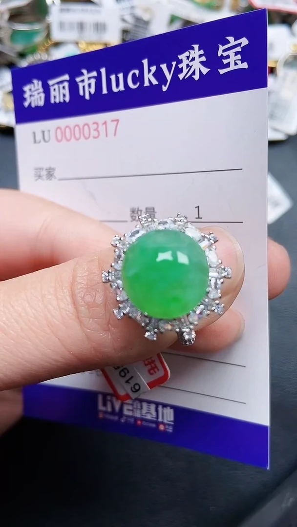 颈饰银S925镶嵌翡翠0317