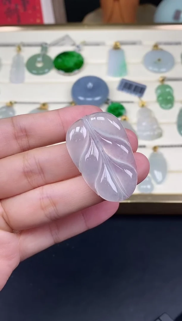吊坠(不含链)未镶嵌翡翠叶子@@CMT1910
