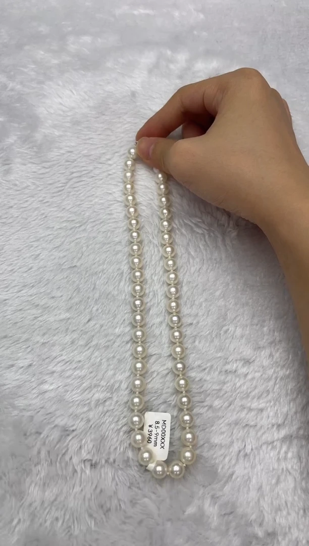 项链银S925镶嵌海水珍珠AK8.5-9mm