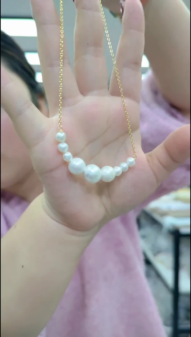 【闪购商品】淡水珍珠颈饰合金1551 珍珠微笑链