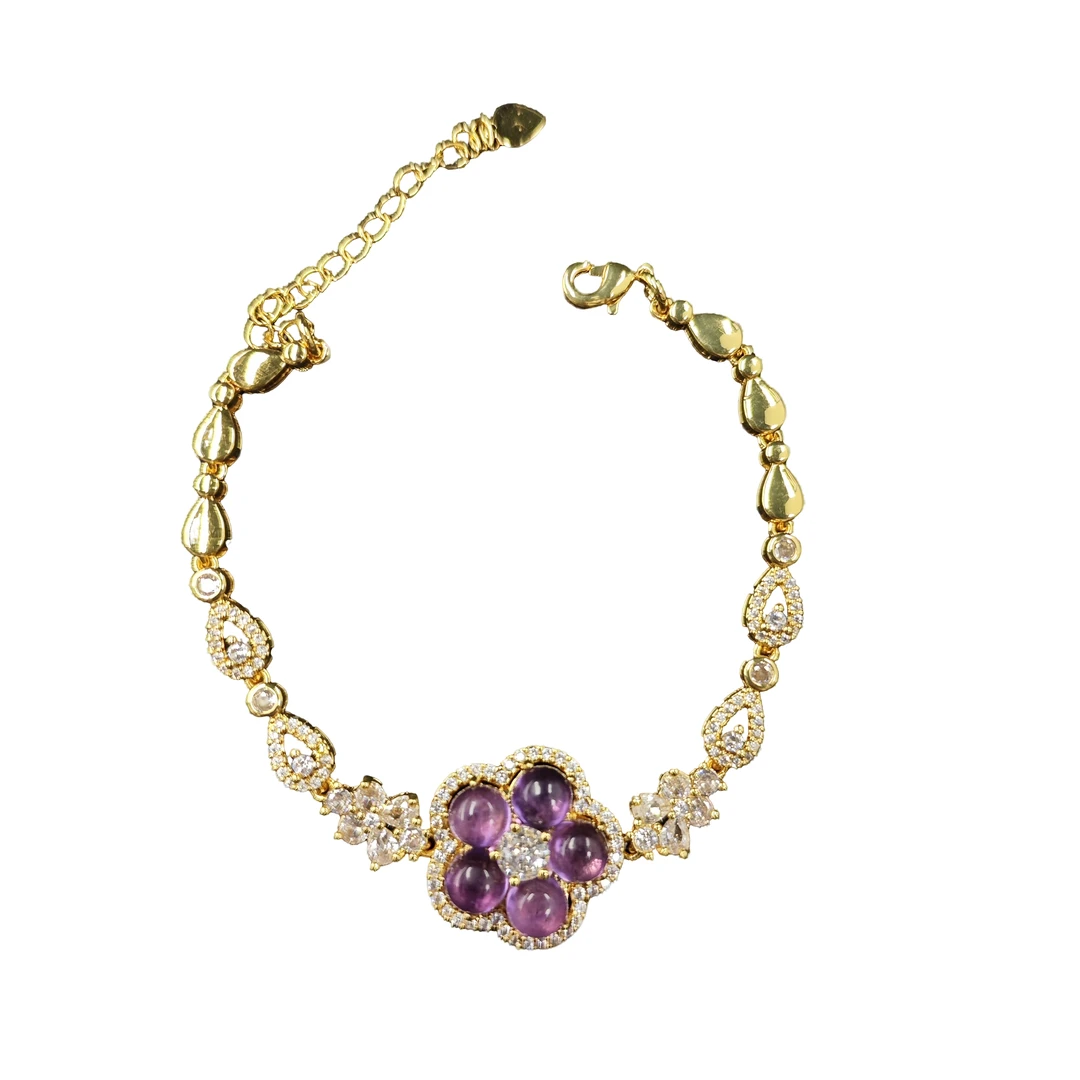 紫水晶设计款手链赠礼盒合金(多样性发) C07-28