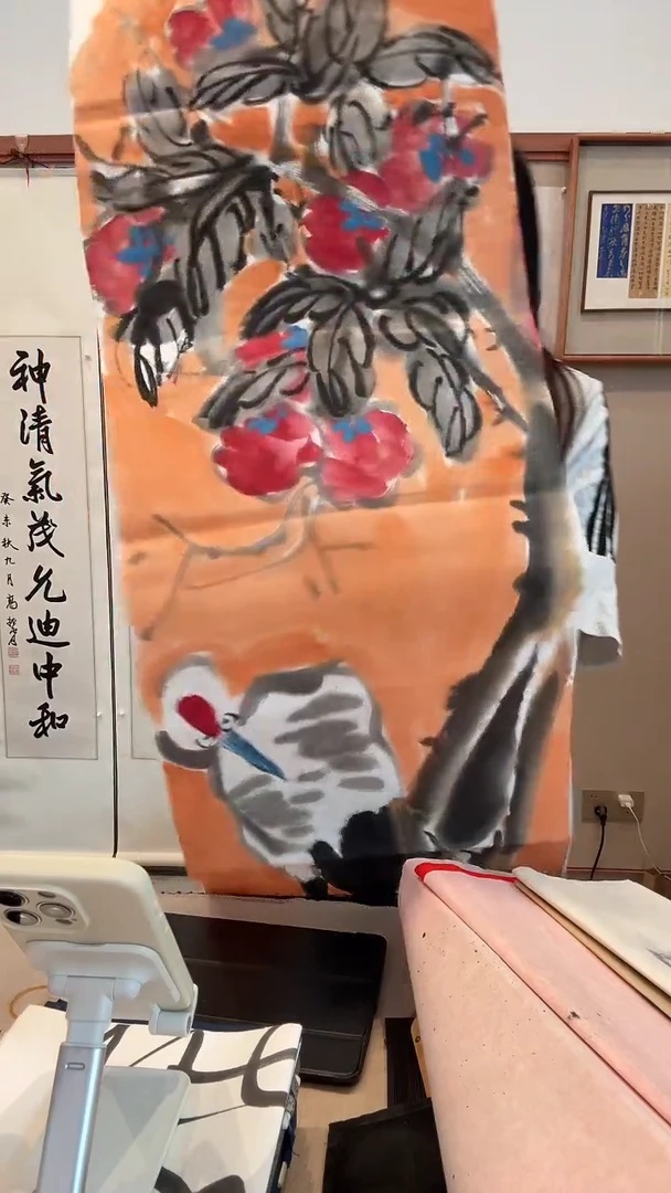 国画j陈老师国画作品一件