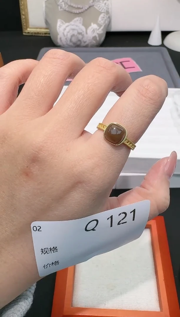 【闪购商品】和田玉戒指银S925镶嵌多样性发一Q121