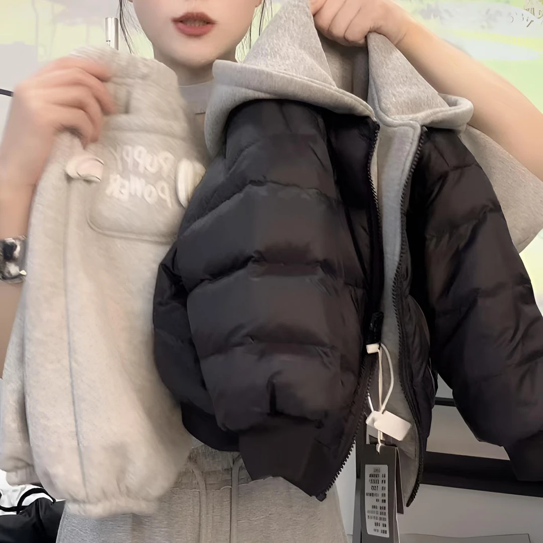 A【刘】亲子儿童双面穿羽绒服双倍充绒外套男女同款