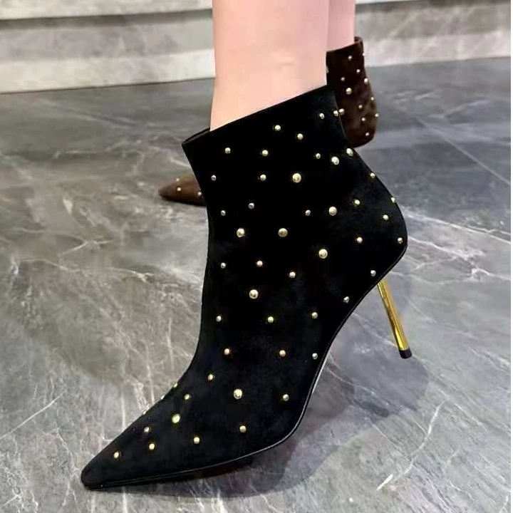 时尚百搭重手工气质增高女靴