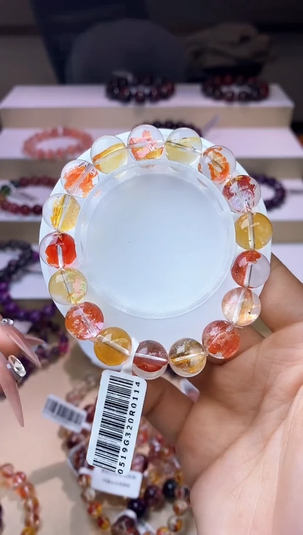 【闪购商品】水晶手链未镶嵌锦鲤胶花单圈12m+