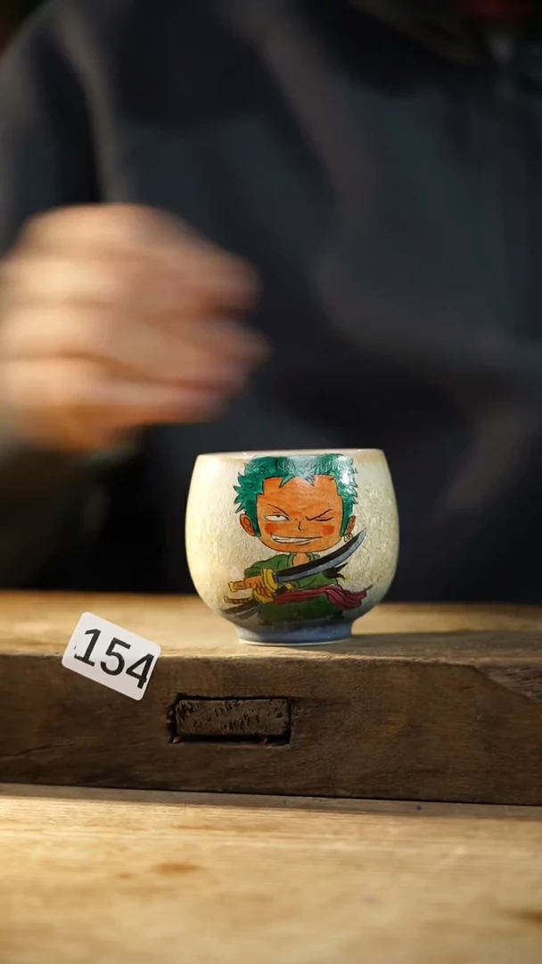 瓷片设计师手作！！！落单设计师系列！！！！手握杯