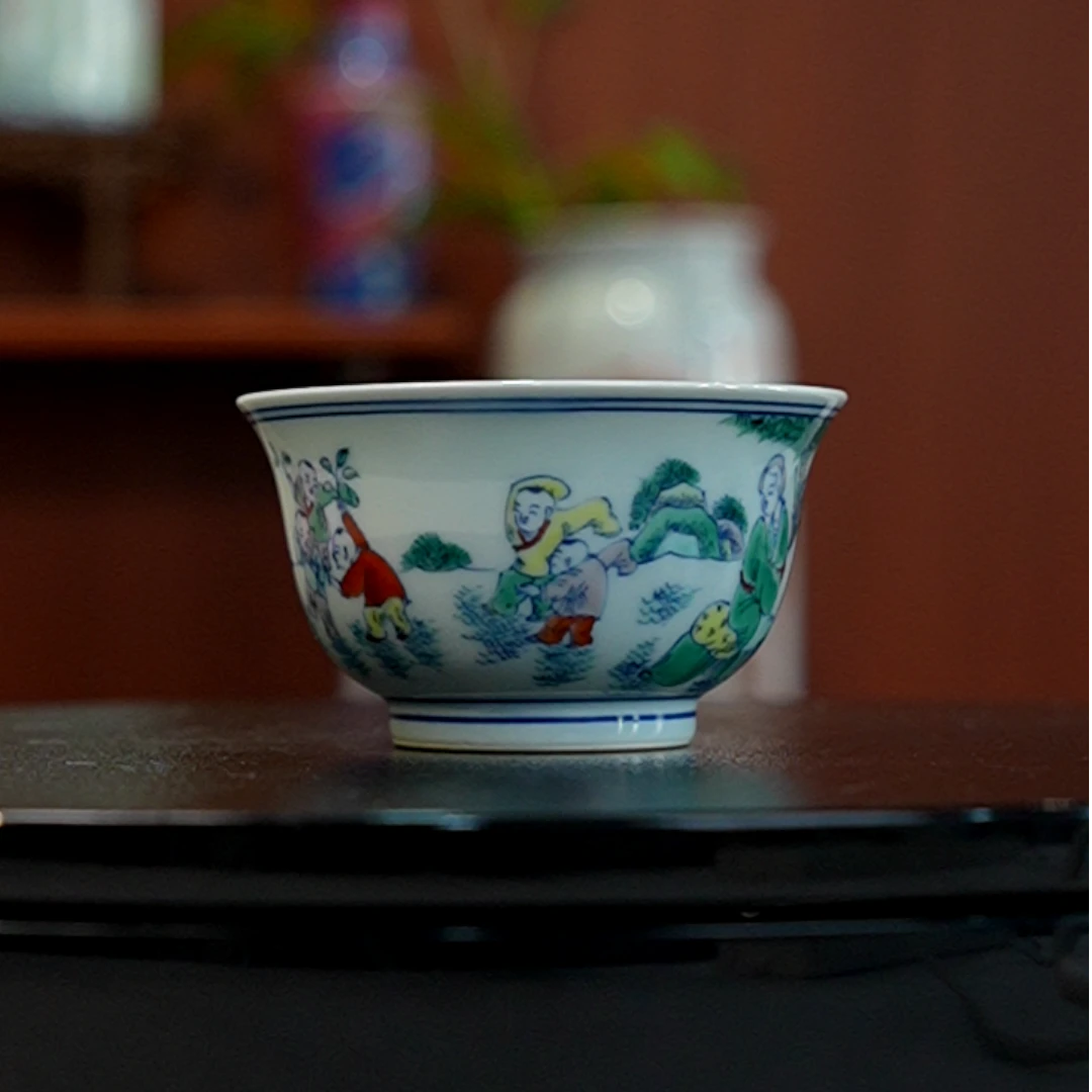 1.3/斗彩人物主人杯