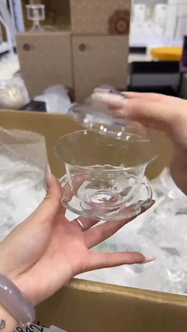 紫色盖碗简易包装