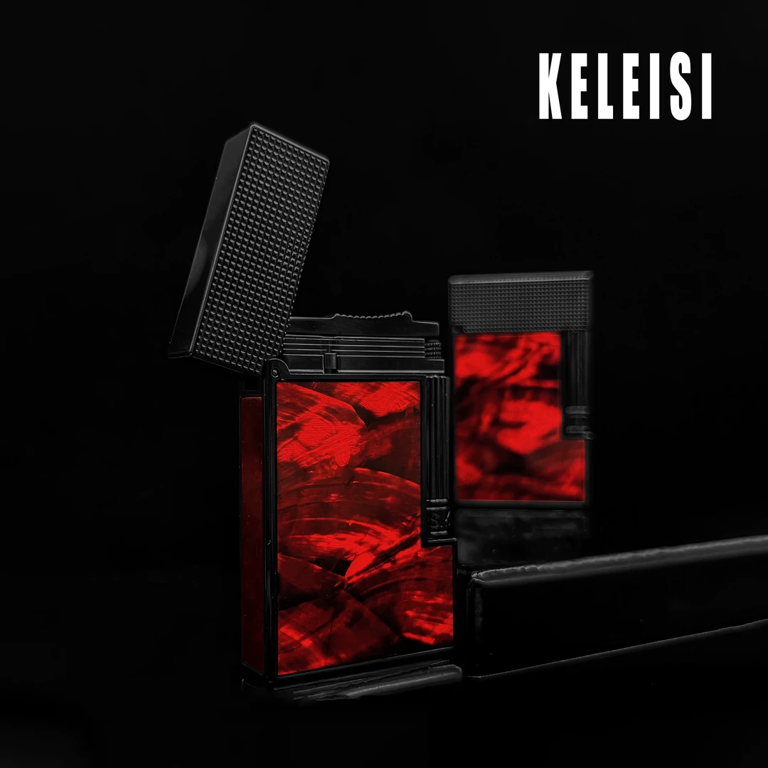 KELEISI四面贝打火机轻奢黄铜朗声气机