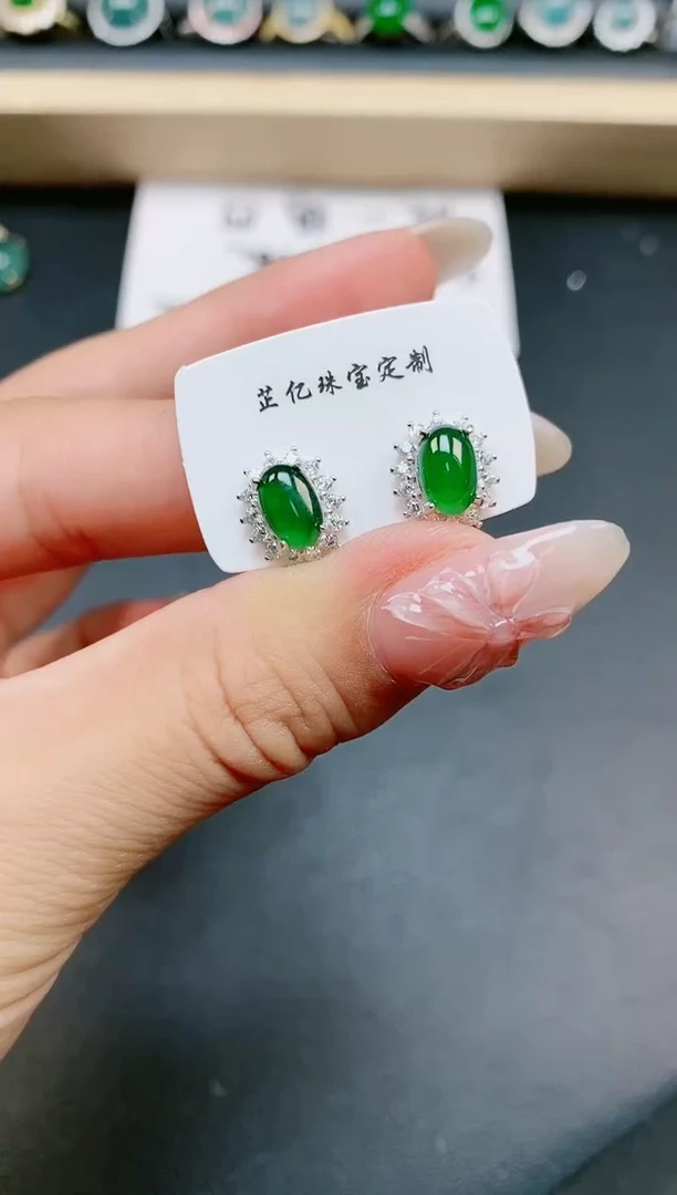 翡翠戒指银S925镶嵌11111
