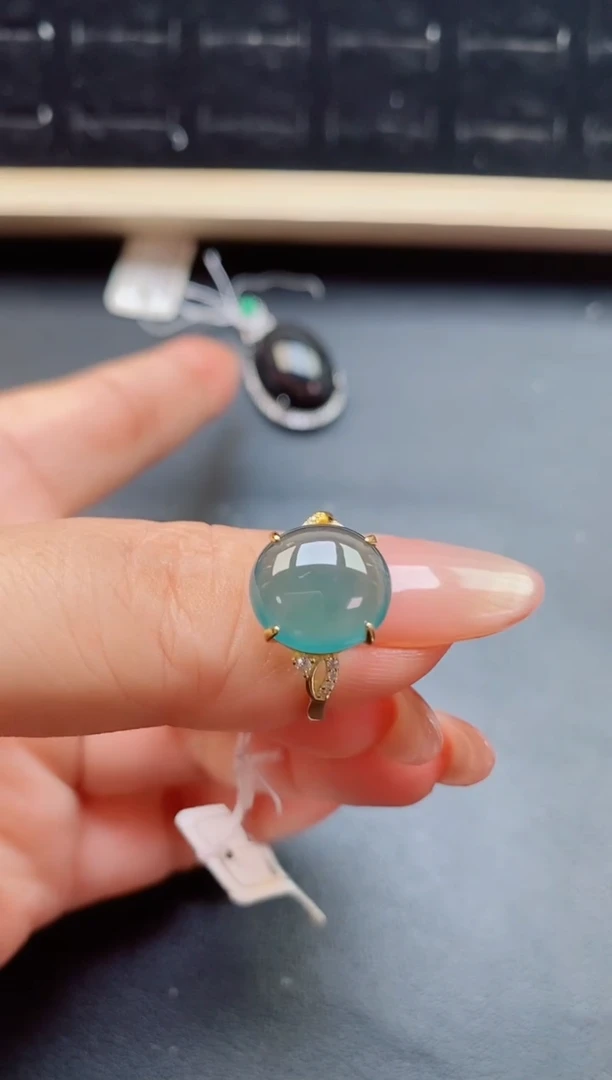 翡翠戒指银S925镶嵌321321