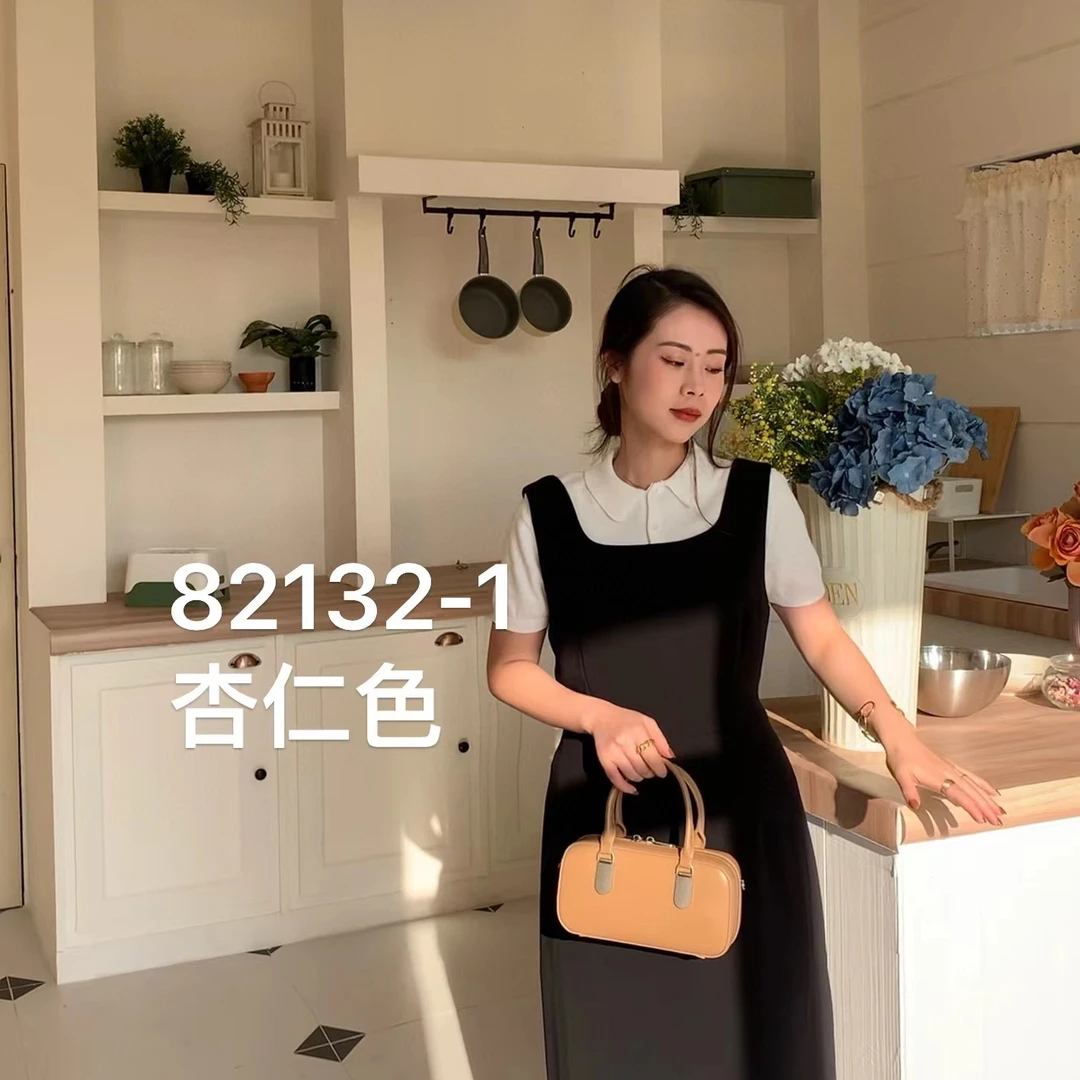 【英柏甄选】SK-82132-1-杏仁色 然与纯小众设计感时尚单肩百搭女包