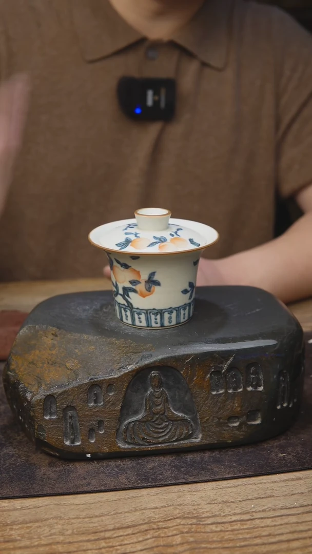 甘石陶艺青花手绘554