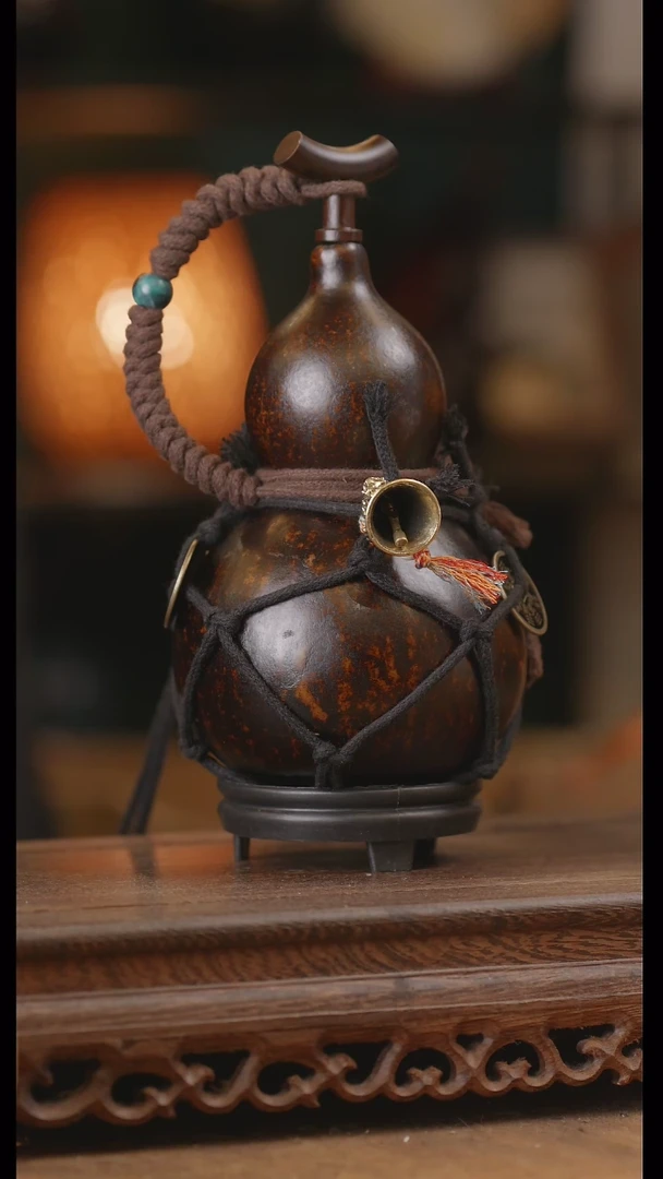【闪购商品】246号精品天然大漆工艺防渗内胆酒葫芦~