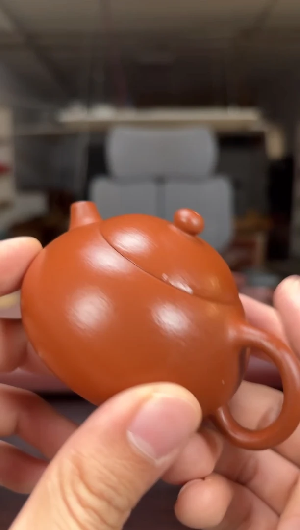 茶壶紫砂半手工朱泥文旦110毫升