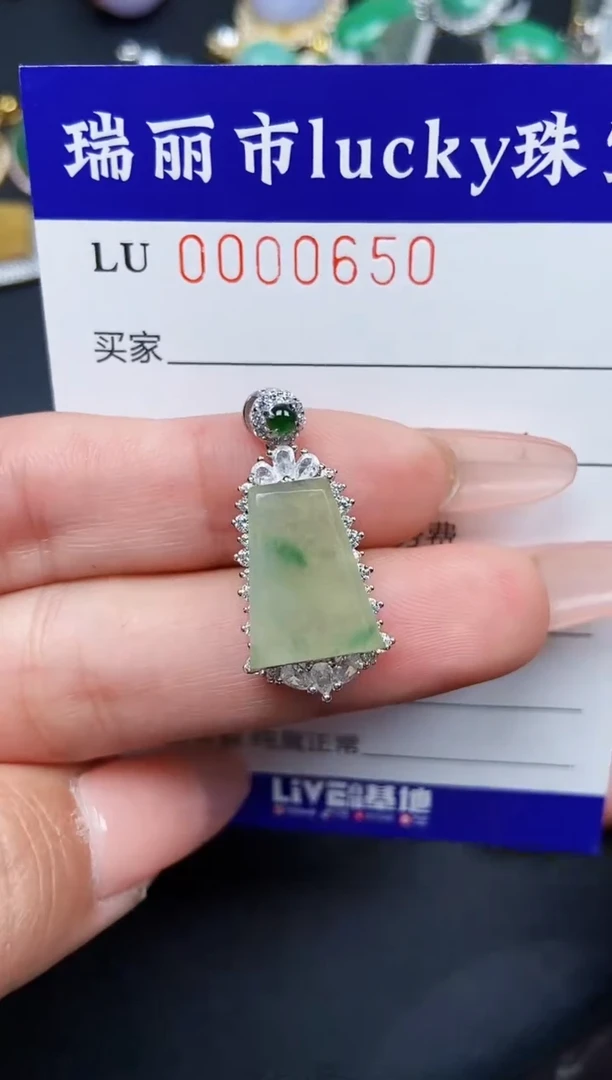 【闪购商品】翡翠颈饰银S925镶嵌0650