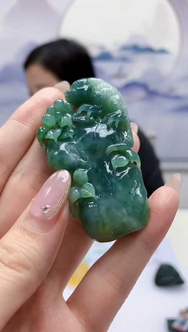 【闪购商品】定制翡翠未镶嵌4852jw-毛货挂件57