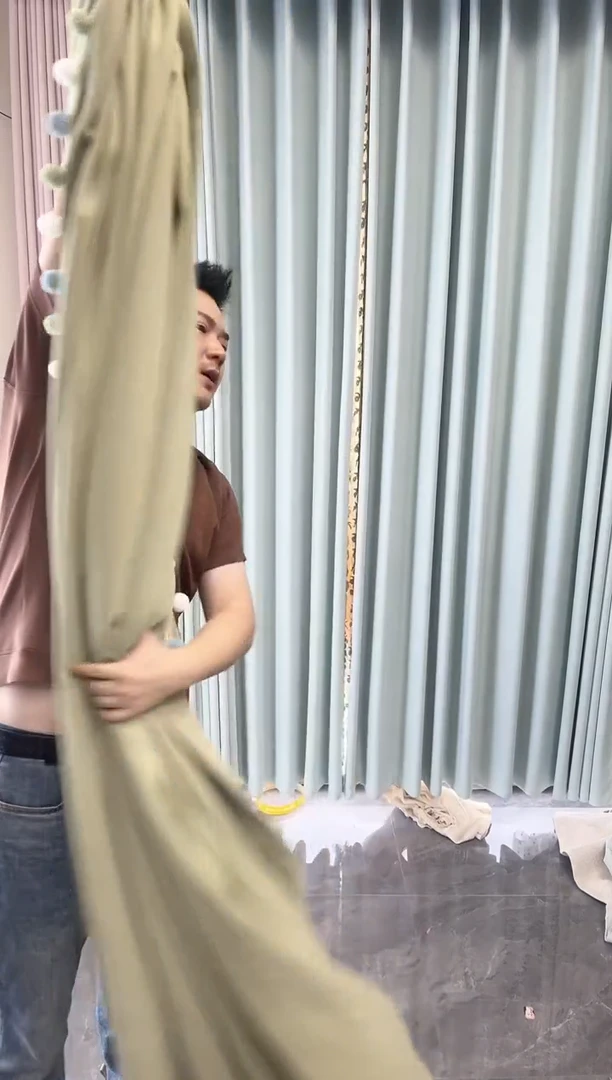 雪尼尔双面抹茶绿3米单片成品