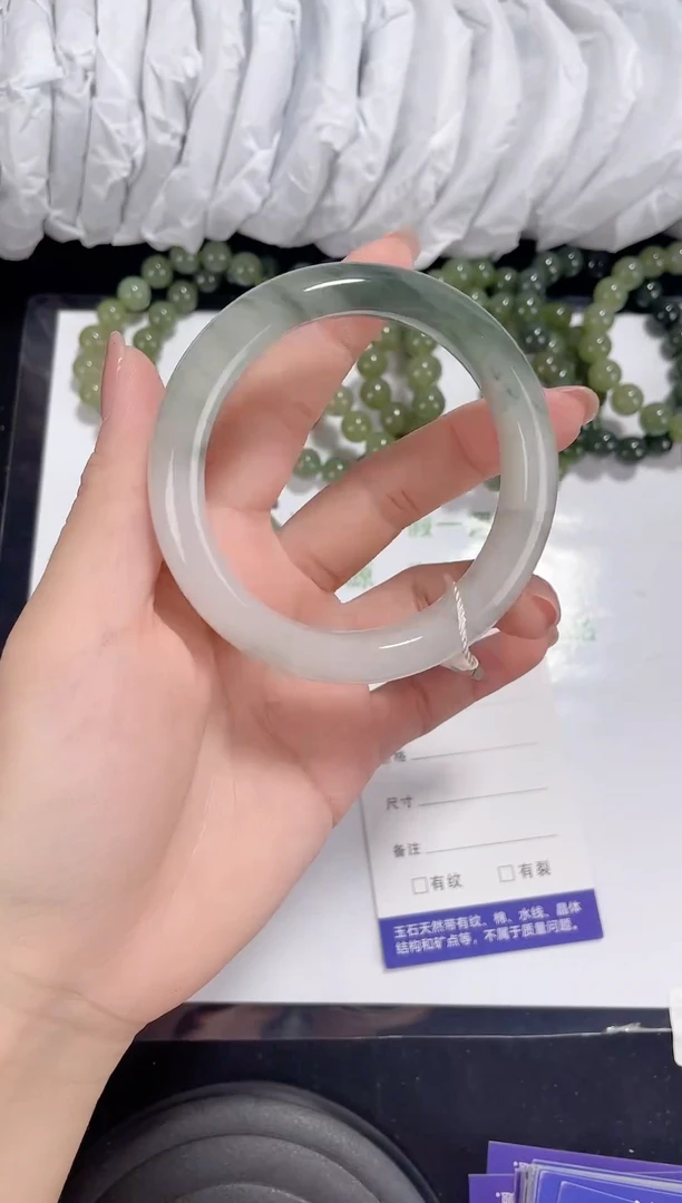未镶嵌金丝玉石英质玉035 天山翠 53-54
