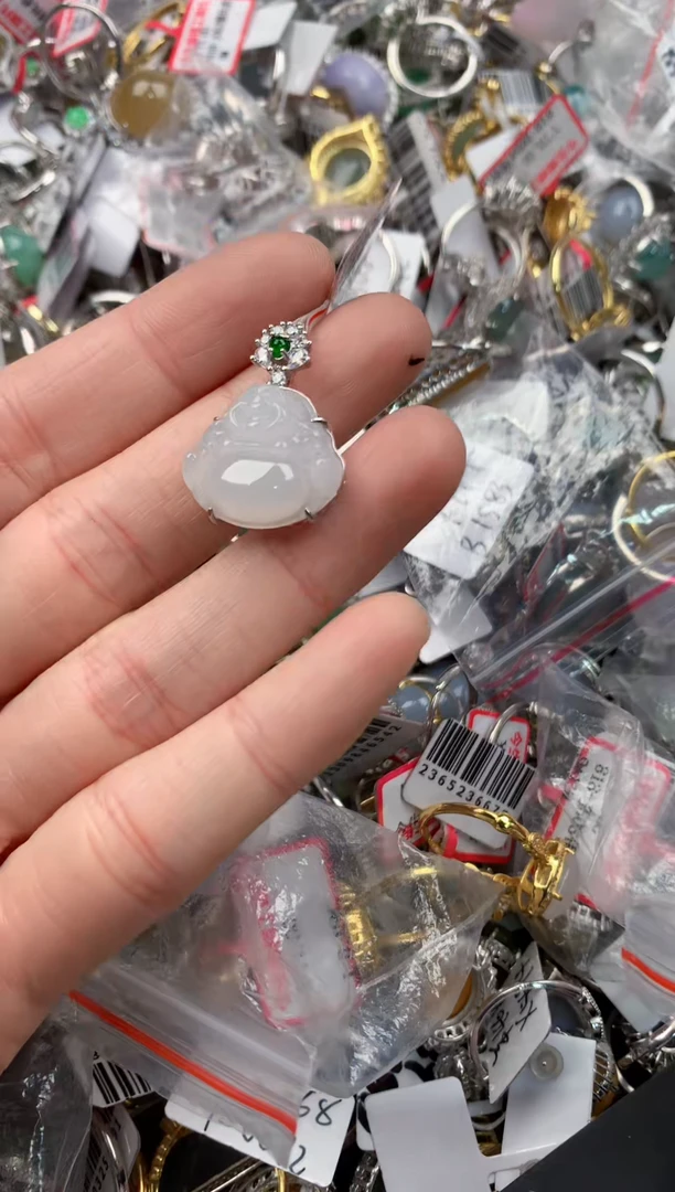 银S925镶嵌戒指翡翠222-------7