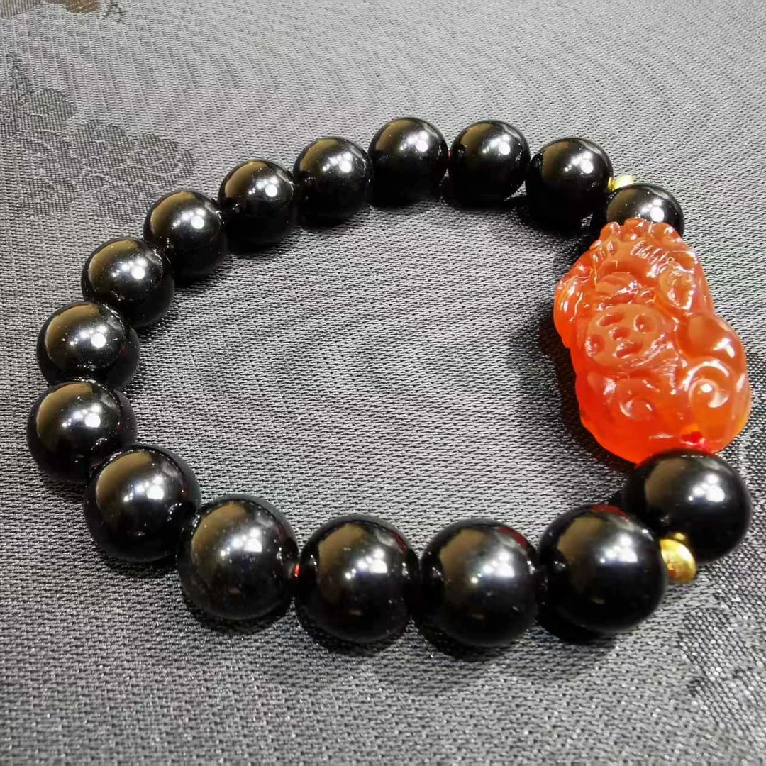 黑玛瑙貔貅手串41多样性发其一
