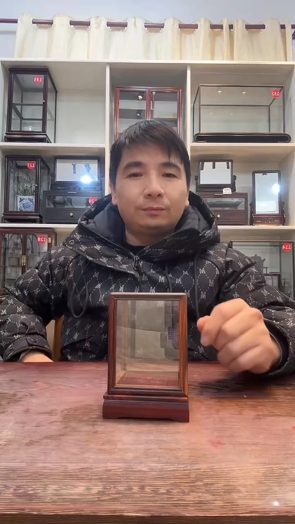 红酸枝木类木头款403玻璃罩