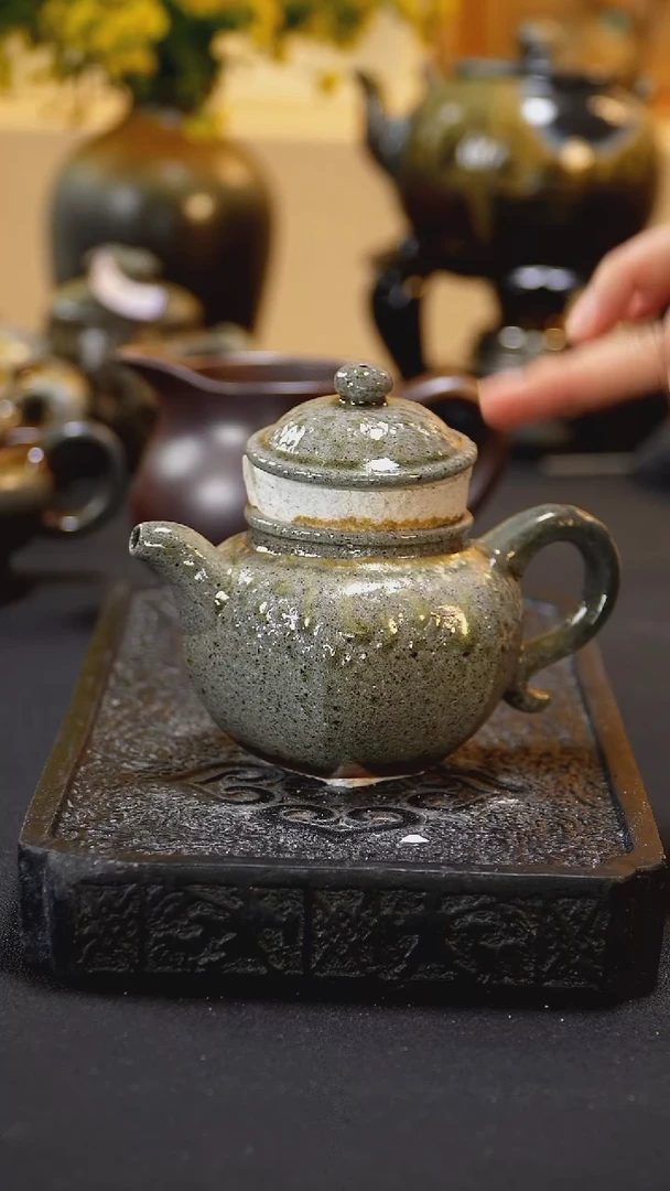 茶壶紫砂纯自然柴烧