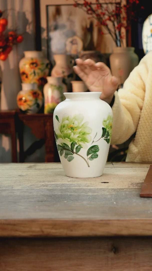 【闪购商品】瓷片景德镇纯手工釉下彩精品花瓶