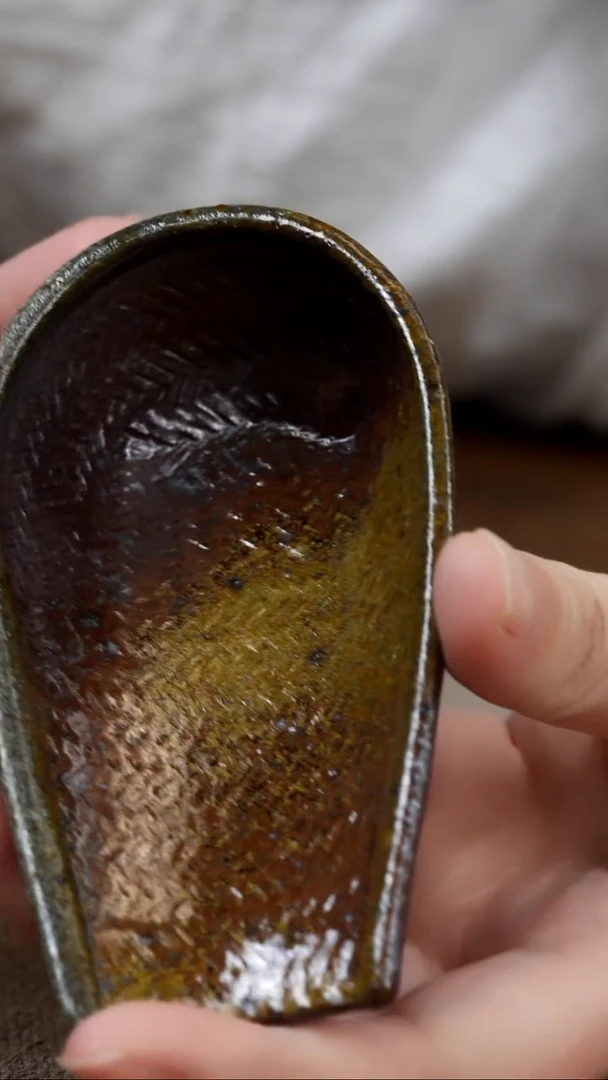 茶壶紫砂柴烧簸箕茶则