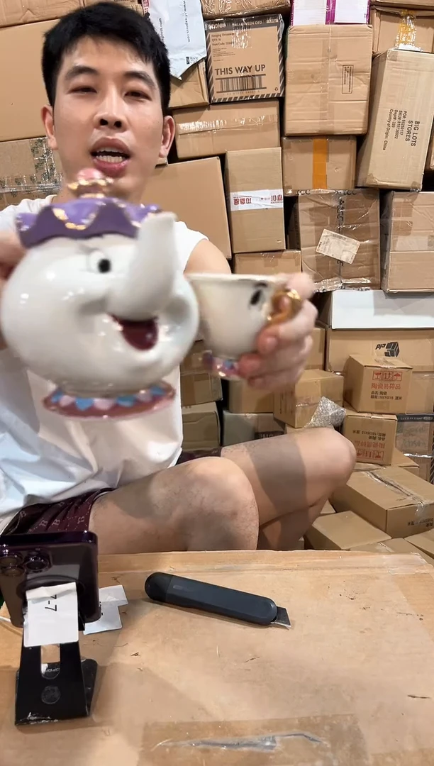 瓷片茶壶太太一壶一杯