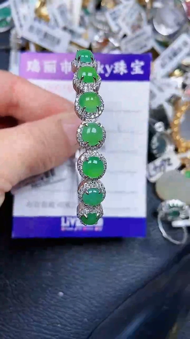 颈饰银S925镶嵌翡翠1649