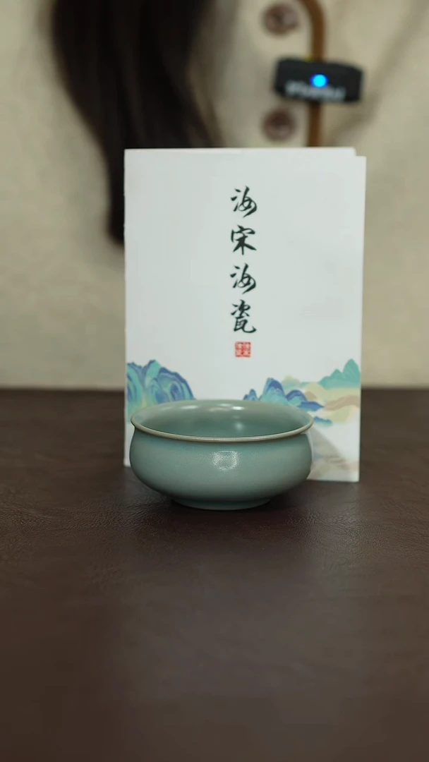 摆件陶原矿原釉汝宋汝瓷